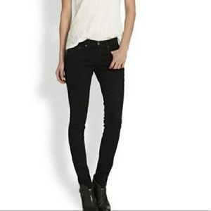 Rag & Bone Coated Black Skinny Jeans Sz 28